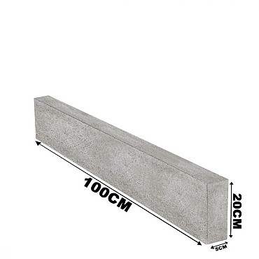 Schellevis Opsluitband 100x20x5cm Grijs