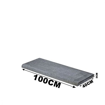 Schellevis Zwembadrand 100x40x5cm Antraciet