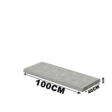 Schellevis Zwembadrand 100x40x5cm Grijs