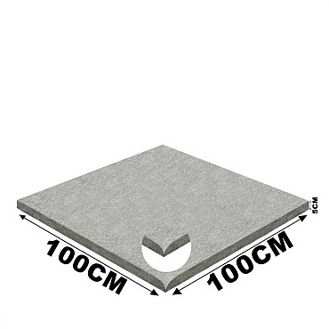 Schellevis Zwembadrand Hoek (100x100x5cm) Grijs