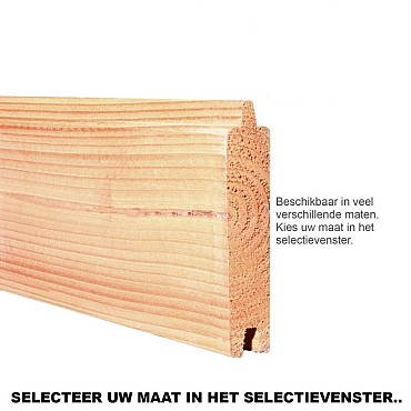 Douglas geschaafd blokhutprofiel 2,8 x 19,5 x 300 cm