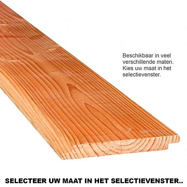 Douglas geschaafd dakbeschot 1,8 x 19,5 x 400 cm (halfhouts 0.78m2)