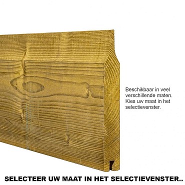 Vuren Geimpregneerd Rabat Dubbel 1,9x13,0x480cm
