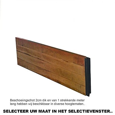 Vego Beschoeiingsschot Hardhout 80cm hoog (per strekkende meter)