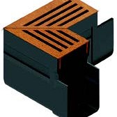 ACO Slimline hoekstuk incl. CorTen design rooster