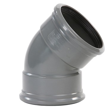 PVC Bocht 45° 2xM Sn4 P-110mm