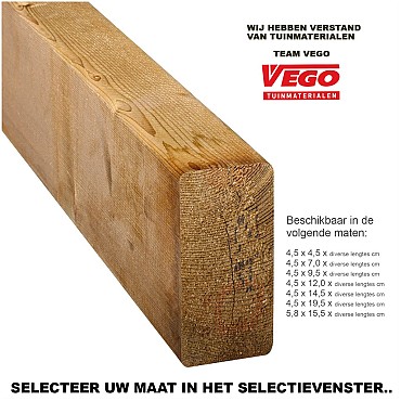 Vuren Geimpregneerde Ligger 4,5x19,5x360cm