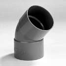PVC Bocht 45° 2xL-75mm
