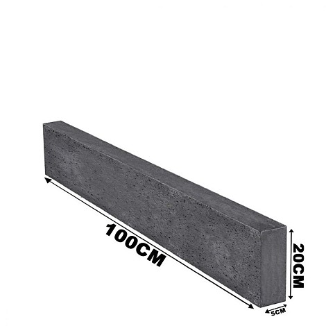 Schellevis Opsluitband 100x20x5cm Carbon