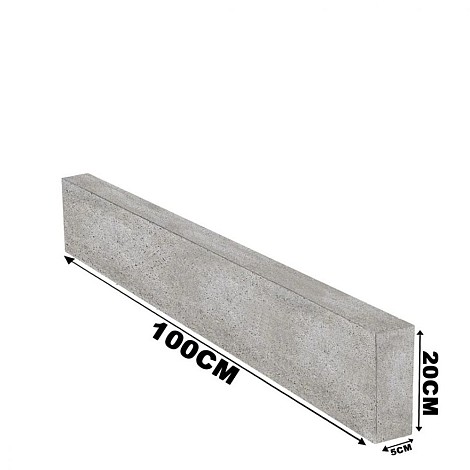 Schellevis Opsluitband 100x20x5cm Grijs