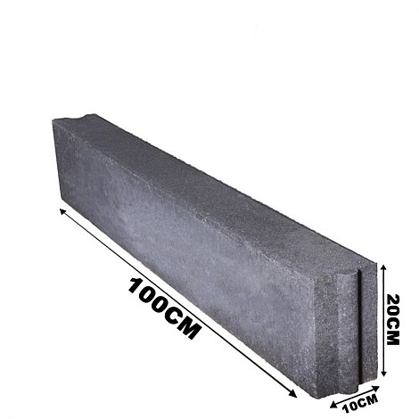 Opsluitband 10x20x100cm antraciet