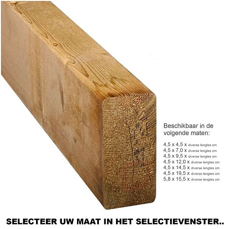Vuren Geimpregneerde Ligger 4,5x14,5x300cm