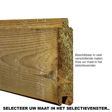 Vuren Geimpregneerd Blokhutprofiel 2,8x13,5x480cm