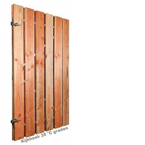 Douglas geschaafd 190x120 poort met stalen frame universeel (incl verstelbare hengen en duimen)