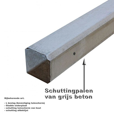 Beton Tussenpaal Grijs 10x10x280cm