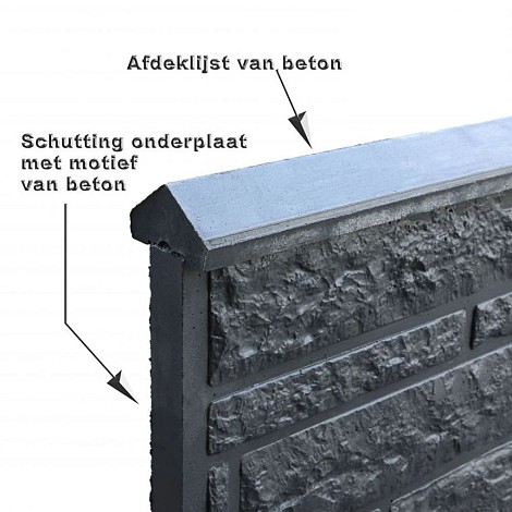 Beton afdekkap antraciet