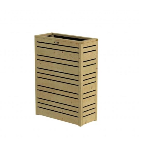 Bloembak Flux 90 Excellent, 70x30x90 cm, groen geïmpregneerd