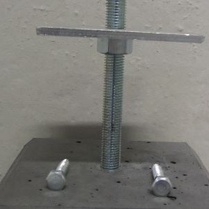 Vego Betonpoer Antraciet 15x15cm  58 cm hoog INCLUSIEF scharnierplaat en draadstang M16