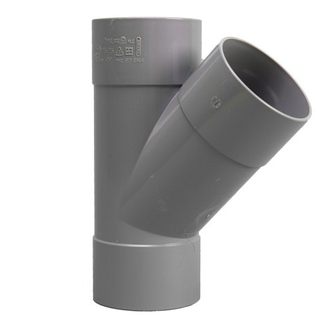 HWA T stuk 45° VSE Grijs-80mm