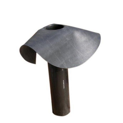 Dakdoorvoer met onderuitloop t.b.v. blokhutten met plat dak epdm (middenuitloop EPDM rond 63mm)