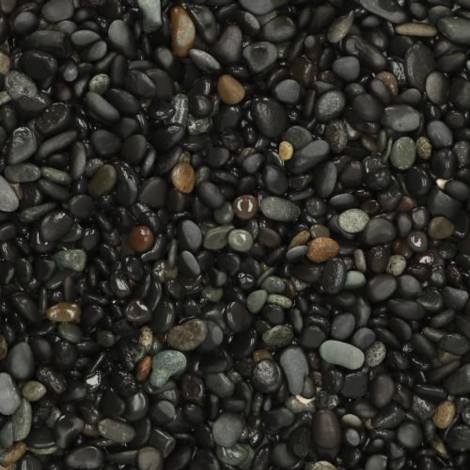 25kg Beach Pebbles Black 8-16mm