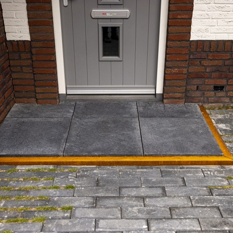 Schellevis Tegel Trapezium 120x60/30x8cm Antraciet