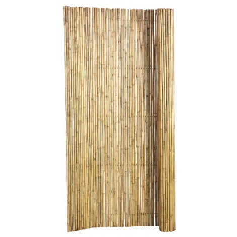 Bamboescherm op rol 180 x 180 cm, (dikte 2 / 3 cm)