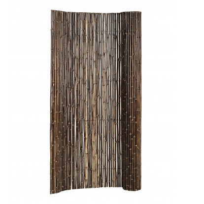 Bamboescherm op rol 180 x 180 cm, zwart  (dikte 2 / 3 cm)