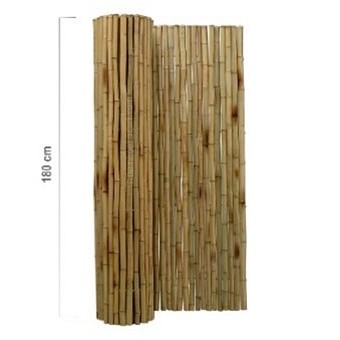 Bamboescherm op rol 180 x 180 cm, (dikte 2 / 3 cm)