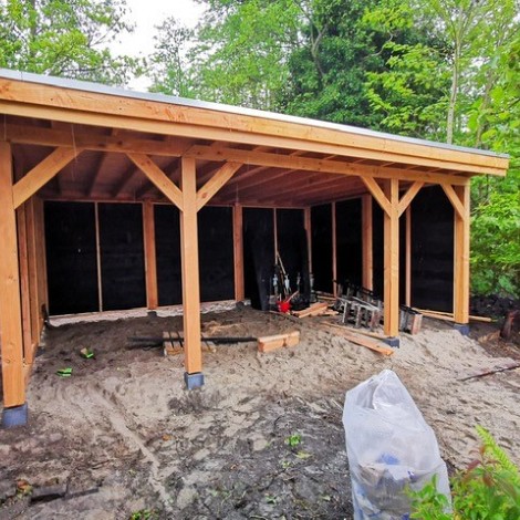 Vego Betonpoer Antraciet 15x15cm  58 cm hoog INCLUSIEF scharnierplaat en draadstang M16