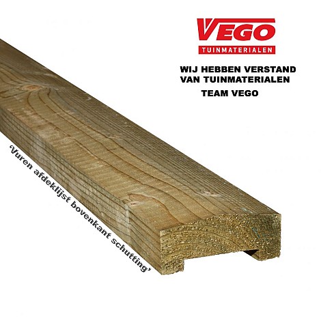 Vuren afdeklijst tbv schutting