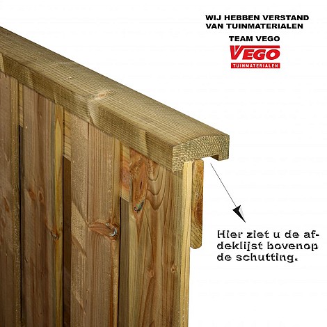 Vuren afdeklijst tbv schutting