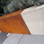 Stapelblok afdekker 15x200x15/43 cm Corten