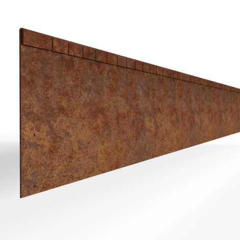 Vego-Steel Flex Corten 300 cm lang (27.7cm) hoog (inclusief montage benodigdheden)