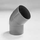 HWA Bocht 45° VSE Grijs-80mm
