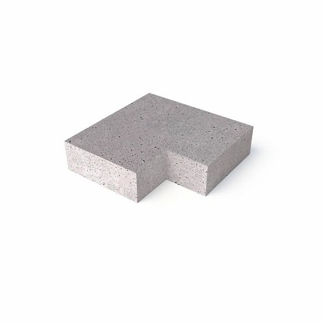 Schellevis Trap Hoekstuk 90° (37/15) Buiten Grijs 60x60cm