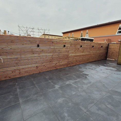 Tripple Rhombus / Design zwart / douglas 2,5x13,0x300cm