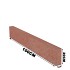 Schellevis Opsluitband 100x20x5cm Roodbruin