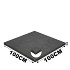 Schellevis Zwembadrand Hoek (100x100x5cm) Carbon
