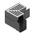ACO Slimline hoekstuk incl. blank alu rooster
