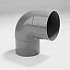HWA Bocht 90° VSE Grijs-80mm