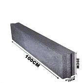 Opsluitband 10x20x100cm antraciet