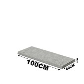 Schellevis Zwembadrand 100x40x5cm Grijs