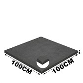 Schellevis Zwembadrand Hoek (100x100x5cm) Carbon
