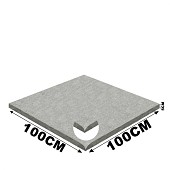 Schellevis Zwembadrand Hoek (100x100x5cm) Grijs