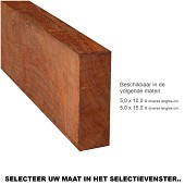 Hardhout ruwe balken