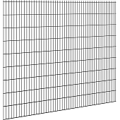 Hillfence metalen scherm, dubbele staafmat, 250 x 103 cm, zwart.