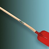 Betonschop ATLAS rood gelakt, gehard met ATLAS Schopsteel 110 cm ½ O