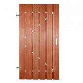 Tuinpoort hardhout met stalen frame