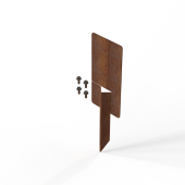 Vego-Steel koppelspies (27.7cm) Corten (inclusief 2 schroeven per spies)